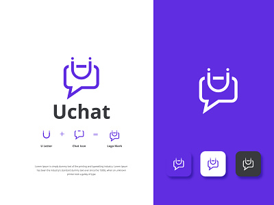 Uchat Logo Design app logo brand identity branding branding design chat chat logo conversation creative logo logo design logodesign messenger modern logo typography uchat uchat logo