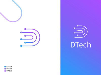 DTech logo , D Letter  Logo, Modern D Letter Logo