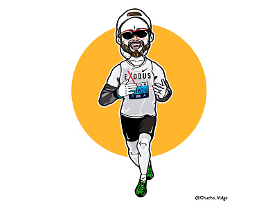 Beard Runner beard correr fitness illustration run running running game character running man running shoes sports
