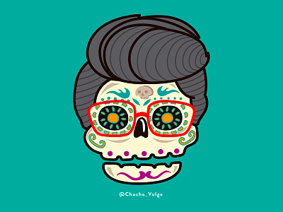Calaverita day of the death ethnic illustration illustrator mexico skull