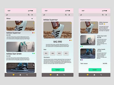 App móvil dribbble uidesign figma