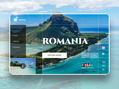 Travel agency web page concept