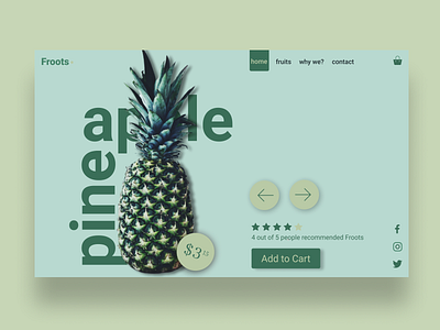 Fruit merchant web page concept design fruits layout design pineapple ui webdesign