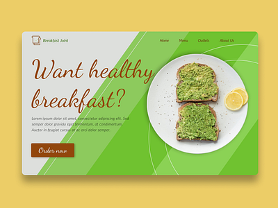 Breakfast Healthy Food breakfast food healthy healthyfood hotel layout design sandwich ui webdesign