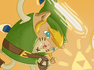 Legend of Zelda fan art illustration link zelda