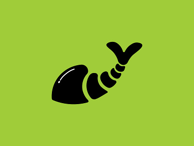 bone fish animation branding design flat icon illustration illustrator logo minimal vector