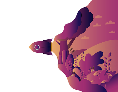 Rocket flat design animation branding design icon illustration logo minimal ui ux website
