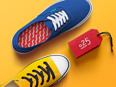 25 nudos branding branding colorful pop shoes