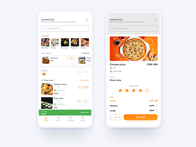 Food delivery app ui Design dailyui delivery food app food app ui food apps restaurent ui ui design uidesign