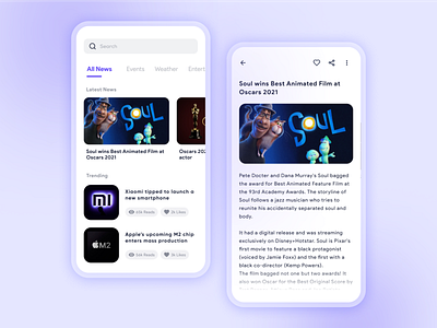 News app Visual Design