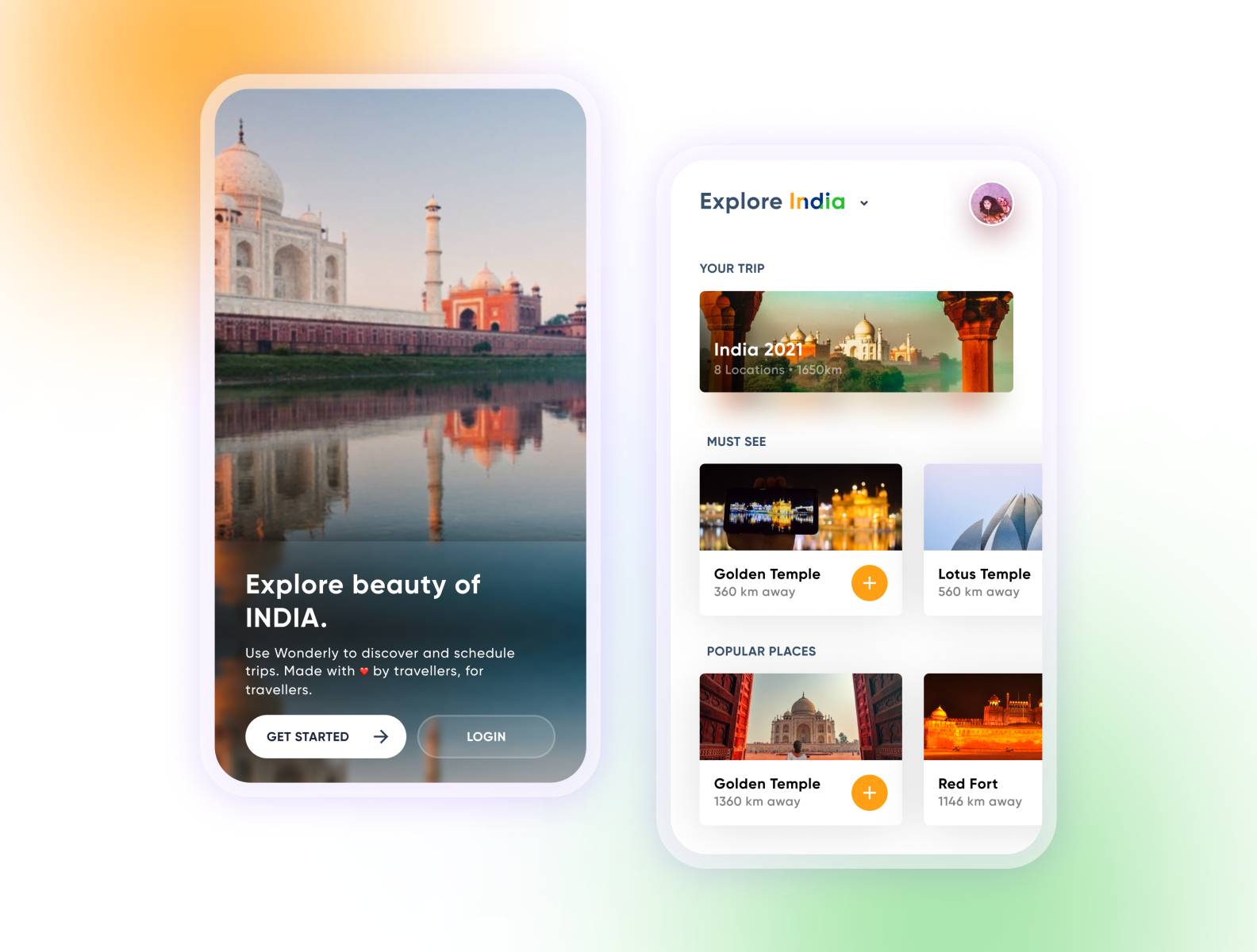 Trip Planner app Ui Desing by Kirtanya - Dezinx on Dribbble