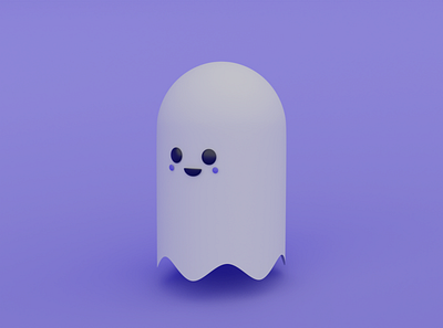 Cute Ghost 3d Model 3d blender cartoon cute ghost