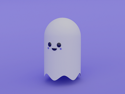 Cute Ghost 3d Model