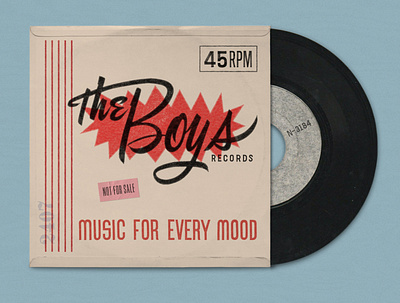 The Boys single record cover 45rpm cover music record script lettering typography vinyl record