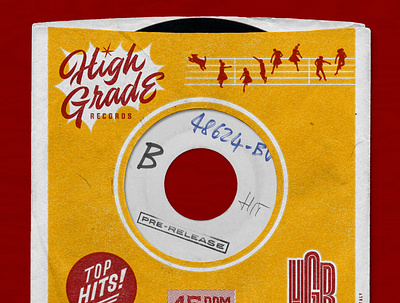 High Grade records sleeve 45rpm branding script lettering typography vinyl record