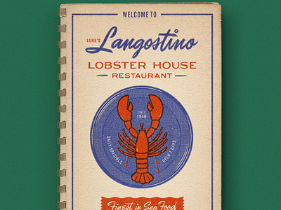 Langostino Lobster House Restaurant menu design