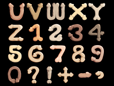 Penis Type alphabets dick handmadefont handmadetype nude penis porn sex sexuality typography