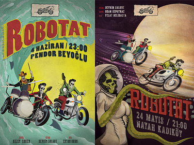 Robotat Surf Band Posters