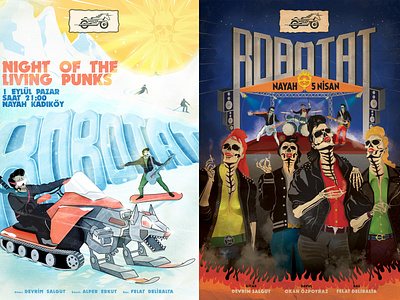 Robotat Surf Band Posters