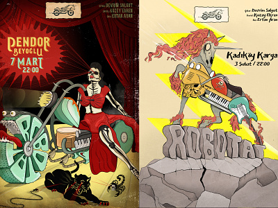 Robotat Surf Band Posters