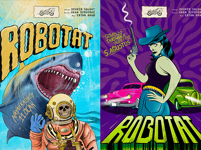 Robotat Surf Band Posters