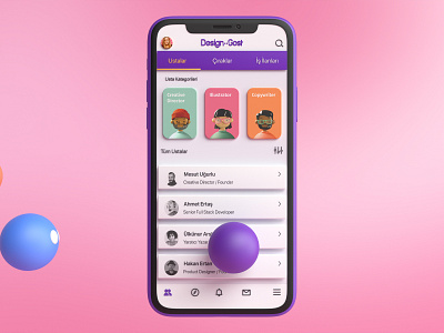 DesignGost - Mentoring Platform 3d animation app appstore flat design mobile app motion graphics ui