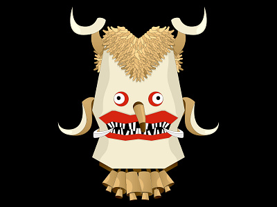 “KUKERI” is a Bulgaria's Bizarre Festival of Monsters. bulgaria character costume illustration kuker kukeri masks monster nft surva terrible