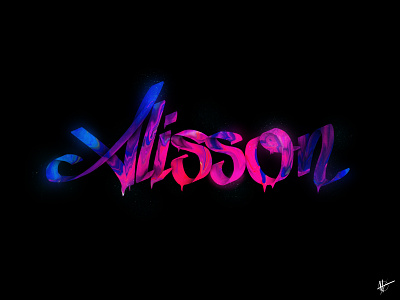 Alisson alisson design illustration lettering letters paint photoshop streetart