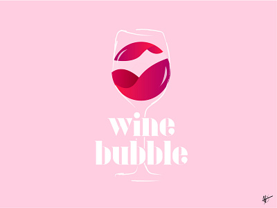 Wine bubble artwork bubble design font illustration illustrator logo logo design logotype vector vector art wine