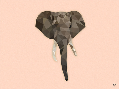 Un éléphant ça trompe énormément animal elephant illustration illustrator low poly lowpoly lowpolyart pink vector vector art