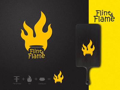 Flame Logo 10/50 branding dailylogochallenge dailylogodesign design fire food graphics illustration logo logomaker restaurant branding restaurant logo vector