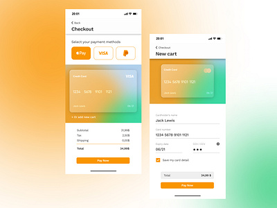 UI Daily Challenge #002 - Credit card checkout