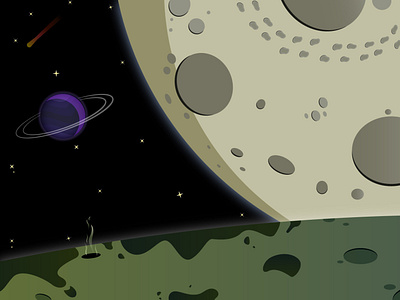 Alien planet moon