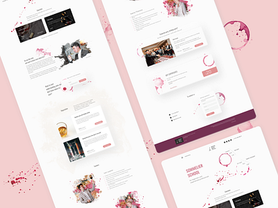 Design for Sommelier School [2/2] business clean landing landing page ui web design whine white