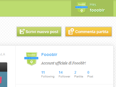 Foooblr is online! button icon ui web design