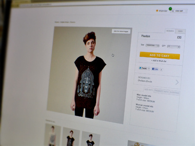 Twinne single product page button t shirt twinne ui web website