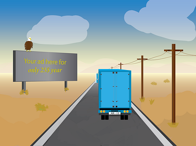 Blue Truck graphic design illustration perspective