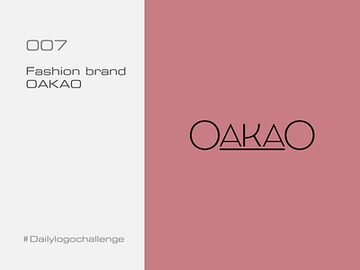 OKAO Fashion Brand D7 branding fashion graphic design logo logotype