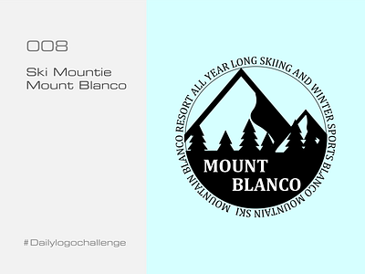 Mount Blanco logo D8 branding graphic design illustration logo mountain skiing vector