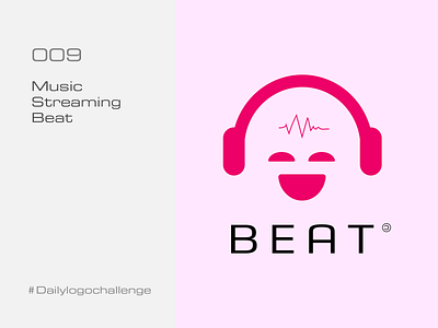 Beat Music logo D9 abstract art branding design graphic design guy headphone illustration logo music social media streaming