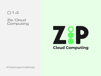 Zip Cloud Computing logo D14 abstract art branding cloud cloud computing dailylogochallenge design green illustration logo servers social media ui vector zip