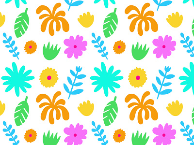 Pattern /// Flowers art design drawn by hand freelance illustrator hand drawn illustration pattern pattern design print design procreate repeating pattern surface design