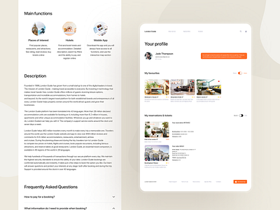 Travel and booking web service | Personal account adaptive booking desktop faq guide interface personal account service tablet travel travelling ui ui design ux ux design web web design web series website website design