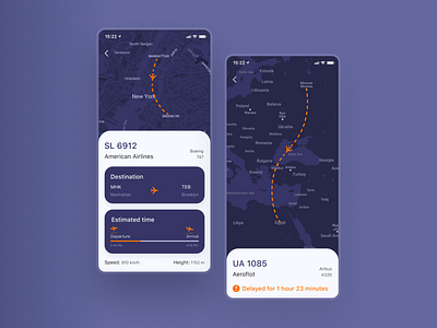 Flight Tracker aero app app design avia aviation dark theme flight flight search ios map navigation path plane tour tourism tracker travel traveling ui