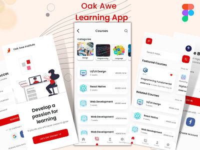 Oak Awe : Learning App Design