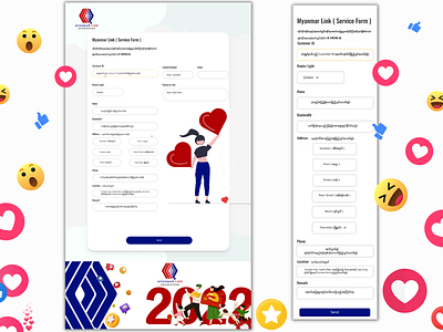 Service Form UI Concept mobile myanmar link responsive service form ui web design