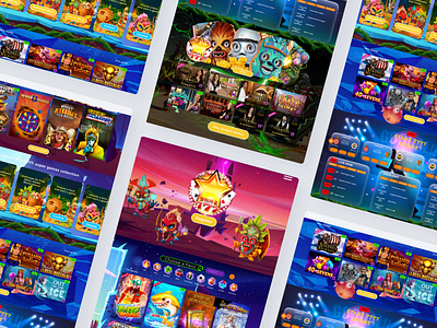 Online Game UI Concepts animation casino game live777 ui webdesign webtemplate