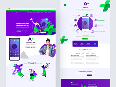 A+Wallet Website UI abank awallet bank illustration myanmar ui web design webdesign