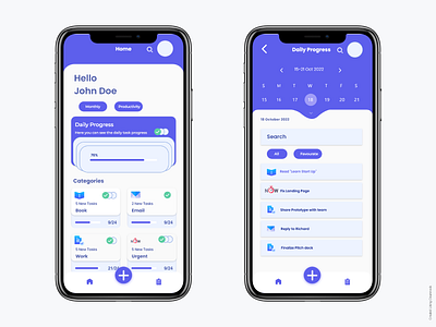 Productivity app design