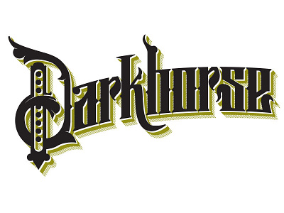 Darkhorse illustrator logo packaging rye type whiskey workhorse